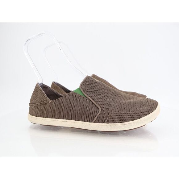 Olukai Nohea Mesh Shoe Men's Size 10 Tan Brown Loafer Casual Slip On Convertible - Picture 2 of 10